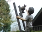 Bronzefigur jungen Leiter Katze