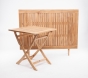 Zebra Teak - Esstisch "Poker", rechteckig in zwei Größen, klappbar Teaktisch, Esstisch Gartentisch
