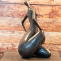 Bronzeskulptur "Sitzende Frau" - modern