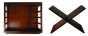 Authentic Models Weinregal Bottle Rack/Bookcase Unit #2 Holz Messing Weinregal  MF211 Bücherregal