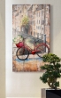 Metall - Wandbild "Blumenfahrrad" auf Holz