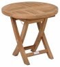 Zebra Teakholz - Beistelltisch "Poker" ∅50cm