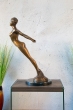 Bronzeskulptur "Stehende Fenja" Aktfigur auf Marmorsockel