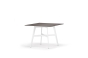 DEDON Seax Esstisch 100x100cm, Gestell weiss  Jean-Marie Massoud Designertisch Gartentisch