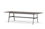 DEDON Seax Esstisch 100x280cm, Gestell schwarz Jean-Marie Massoud Designertisch Gartentisch