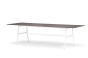 DEDON Seax Esstisch 100x280cm, Gestell weiss Jean-Marie Massoud Designertisch Gartentisch