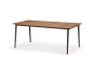 DEDON Wa Esstisch 100x200cm Tischplatte: 317 - black pepper / Gestell: 205 - teak