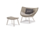 DEDON MBRACE Sessel Alu + Hocker Alu
