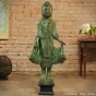 Buddha grün aus Holz