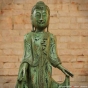Grüne Buddhastatue