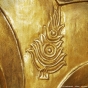 Asiatika Relief aus Holz mit Blattgold