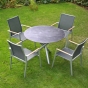 Zebra Mikado Tisch 6223, Ø110 cm, Aluminium, palladium