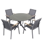 Zebra Mikado Tisch 6388, Ø110 cm, Aluminium, grau