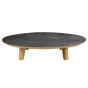 Cane-line Aspect Couchtisch rund Tischplatte Ø: 144cm, Fossil Keramik Schwarz