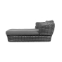 Cane-Line Basket Daybed inkl. Kissen in graphit von der Seite
