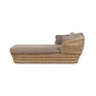 Cane-Line Basket Daybed inkl. Kissen in natur von der Seite