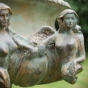 Bronzeskulptur "Griechische Sphinx" als Wasserspeier