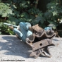 Bronzeskulptur Gewinde Bohrung von Hans dem Flötenspieler 