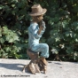 Bronzeskulptur Hans von der rechten seite 
