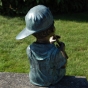 Bronzeskulptur Lutz der Wasserspeier von hinten 