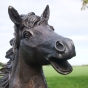 Bronzeskulptur "Springendes Pferd"