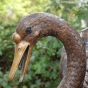 Bronzefigur Kopf vom Schwan 