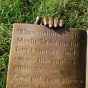Bronzeskulptur Buch von Paula liegend mit brauner Patina 