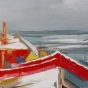Wandbild "Boot am Strand"