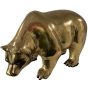 Nahansicht der Bronzefigur "Bulle und Bär"