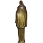 Rückansicht der Bronzefigur "Madonna mit Rose"