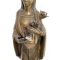 Bronzeskulptur "Madonna mit Rose"