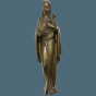 Bronzeskulptur "Madonna mit Rose"