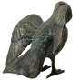 Bronzeskulptur "Taube mit offenen Flügeln"