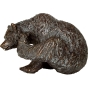 Frontansicht der Bronzeskulptur "Kratzender Bär"