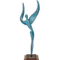 Frontansicht der Bronzeskulptur "Cosmic Dancer VI"