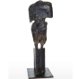 Rückansicht der Bronzeskulptur "Roter Torso"