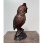 Bronzefigur "Eule auf Fels"