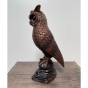 Bronzefigur "Eule auf Fels"