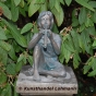 Bronze-Wasserspeier Mädchen mit Flöte Rottenecker