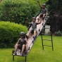 bronzefigur kinder rutsche