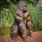 Bronzegorilla Gartenfigur 
