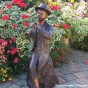 Bronzefigur Junge mit Flöte