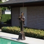 Bronzeskulptur "Matteo auf Stein" mit Angelrute