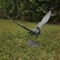 Bronzefigur Reiher grüner