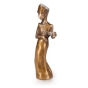 Bronzeskulptur Schwangere mit Korb von Strassacker