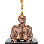 Bronzeskulptur Sphinx auf Granitsockel