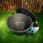 Sitzender Buddha mit Gefäß als Wasserspiel - Komplettset, 50cm