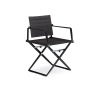DEDON Seax Armlehnstuhl black pepper sail shade