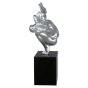 Skulptur "Kliffspringer in silber" groß