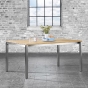 solpuri classic edelstahl teak tisch
